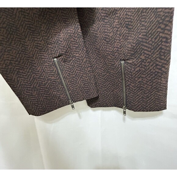 Elliott Lauren Womens 10 Pull On Brown Print Pant Zipped Shins NWT‎ - Picture 8 of 10